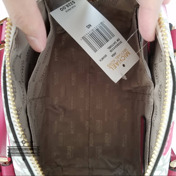 Michael Kors aria Small Satchel granita pink bag - Picture 4 of 8